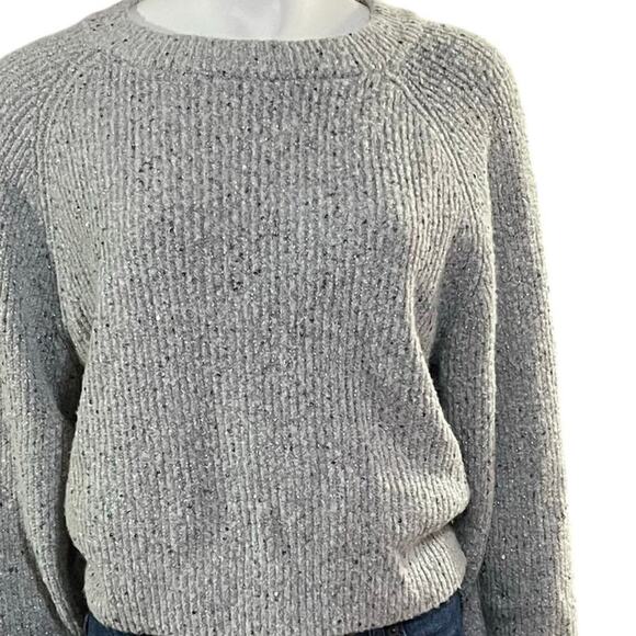 Express Womens Silver Shimmer Sweater Size XS - Picture 10 of 11